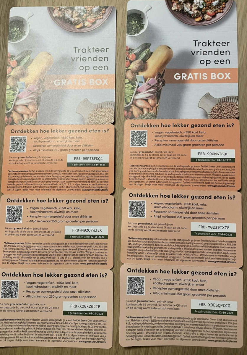 gratis greenchef box